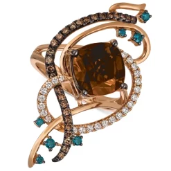 New ❤️ Le Vian Exotics® Crazy Collection® Chocolate Quartz® (3-3/4 Ct. T.w.) & Diamond (3/4 Ct. T.w.) Statement Ring In 14k Rose Gold 🛒 -Le Vian Shop unnamed file 560