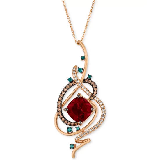 Buy 🌟 Le Vian Exotics® Crazy Collection® Pomegranate Garnet™ (4-1/2 Ct. T.w.) & Diamond (3/4 Ct. T.w.) 18 Pendant Necklace In 14k Rose Gold Yellow Gold 🎁 4 Buy 🌟 Le Vian Exotics® Crazy Collection® Pomegranate Garnet™ (4-1/2 Ct. T.w.) & Diamond (3/4 Ct. T.w.) 18 Pendant Necklace In 14k Rose Gold Yellow Gold 🎁 - Image 2