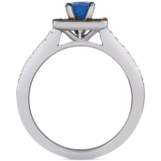 Flash Sale 😍 Le Vian Chocolatier® Blueberry Sapphire (5/8 Ct. T.w.) & Diamond (1/4 Ct. T.w.) Square Halo Ring In 14k White Gold 👏 5 Flash Sale 😍 Le Vian Chocolatier® Blueberry Sapphire (5/8 Ct. T.w.) & Diamond (1/4 Ct. T.w.) Square Halo Ring In 14k White Gold 👏 - Image 3