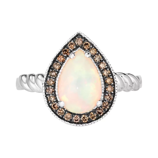 Best Sale โค๏ธ Le Vian Neopolitan Opal (7/8 Ct. T.w.) & Chocolate Diamond (1/5 Ct. T.w.) Halo Ring In 14k White Gold ๐ 8 Best Sale โค๏ธ Le Vian Neopolitan Opal (7/8 Ct. T.w.) & Chocolate Diamond (1/5 Ct. T.w.) Halo Ring In 14k White Gold ๐ - Image 6