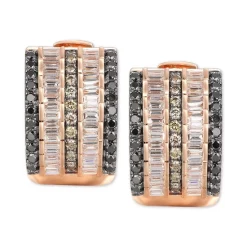Best Pirce ❤️ Le Vian Exotics® Multi-Row Diamond Hoop Earrings (1-3/8 Ct. T.w.) In 14k Rose Gold 🔔 -Le Vian Shop unnamed file 609