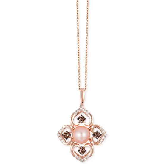 Hot Sale ✨ Le Vian Vanilla Pearl™ (7mm) & Diamond (5/8 Ct. T.w.) Flower Stud Earrings In 14k Rose Gold 🤩 3 Hot Sale ✨ Le Vian Vanilla Pearl™ (7mm) & Diamond (5/8 Ct. T.w.) Flower Stud Earrings In 14k Rose Gold 🤩