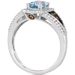 Deals 😉 Le Vian Sea Blue Aquamarine (5/8 Ct. T.w.) & Diamond (1/3 Ct. T.w.) Beaded Ring In 14k White Gold 🎁 -Le Vian Shop unnamed file 632