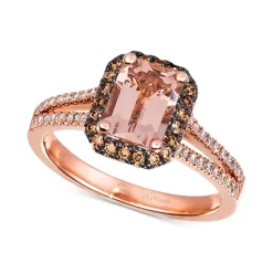 Outlet ⌛ Le Vian Peach Morganite (1-3/4 Ct. T.w.) & Diamond (1/3 Ct. T.w.) Statement Ring In 14k Rose Gold ✨ -Le Vian Shop unnamed file 635