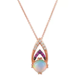 Flash Sale 🌟 Le Vian Neopolitan Opal (3/4 Ct. T.w.), Passion Ruby Accent & Nude Diamonds (1/10 Ct. T.w.) 18 Pendant Necklace In 14k Rose Gold Opal/blueberry Sapphires 🧨 -Le Vian Shop unnamed file 668