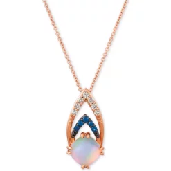 Flash Sale 🌟 Le Vian Neopolitan Opal (3/4 Ct. T.w.), Passion Ruby Accent & Nude Diamonds (1/10 Ct. T.w.) 18 Pendant Necklace In 14k Rose Gold Opal/blueberry Sapphires 🧨 -Le Vian Shop unnamed file 669