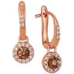 Flash Sale 🌟 Le Vian Chocolate® & Nude™ Diamond Halo Drop Earrings (1/2 Ct. T.w.) In 14k Rose Gold 🤩 -Le Vian Shop unnamed file 682