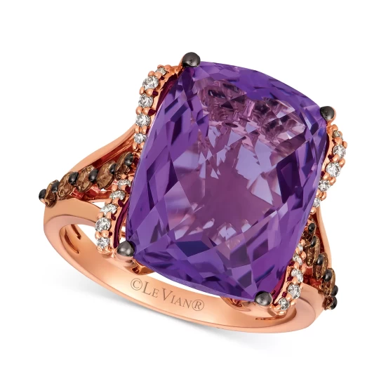 New ๐ Le Vian Multicolor Diamond (3/4 Ct. T.w.) Rectangular Halo Cluster 18 Pendant Necklace In 14k Rose Gold ๐ 3 New ๐ Le Vian Multicolor Diamond (3/4 Ct. T.w.) Rectangular Halo Cluster 18 Pendant Necklace In 14k Rose Gold ๐