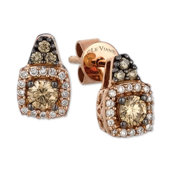 Buy 🔔 Le Vian Chocolatier® Diamond Halo Cluster Stud Earrings (3/8 Ct. T.w.) In 14k Gold Rose Gold 🔔 4 Buy 🔔 Le Vian Chocolatier® Diamond Halo Cluster Stud Earrings (3/8 Ct. T.w.) In 14k Gold Rose Gold 🔔 - Image 2