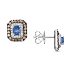 Le Vian Shop 24 Best deal 🌟 Le Vian Nude Diamond (3/8 Ct. T.w.) & Chocolate Diamond (1/4 Ct. T.w.) Flower Stud Earrings In 14k Gold Yellow Gold 💯