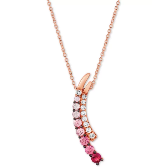 Best deal 👍 Le Vian Strawberry Layer Cake® Ruby Pink Sapphire (3/4 Ct. T.w.) & Vanilla Sapphires (1/4 Ct.t.w.) 18 Pendant Necklace In 14k Rose Gold Ruby Pink Sapphire Vanilla Sapphires Strawberry Gold 🧨 4 Best deal 👍 Le Vian Strawberry Layer Cake® Ruby Pink Sapphire (3/4 Ct. T.w.) & Vanilla Sapphires (1/4 Ct.t.w.) 18 Pendant Necklace In 14k Rose Gold Ruby Pink Sapphire Vanilla Sapphires Strawberry Gold 🧨 - Image 2