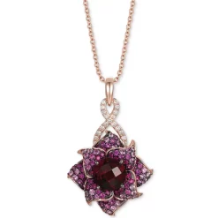 Buy 😀 Le Vian Multi-Gemstone & Nude Diamond Flower Drop Earrings, Necklace & Ring Collection In 14k Rose Gold 🎉