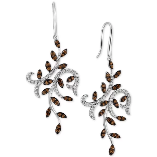 Flash Sale ✔️ Le Vian Chocolatier® Diamond Vine Drop Earrings (1-1/2 Ct. T.w.) In 14k White Gold 🔔 4 Flash Sale ✔️ Le Vian Chocolatier® Diamond Vine Drop Earrings (1-1/2 Ct. T.w.) In 14k White Gold 🔔 - Image 2