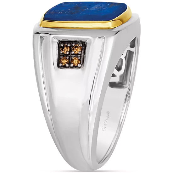 Wholesale ๐ Le Vian Men's Lapis Lazuli & Chocolate Diamond (1/10 Ct. T.w.) Ring In Sterling Silver & 14k Gold ๐ 7 Wholesale ๐ Le Vian Men's Lapis Lazuli & Chocolate Diamond (1/10 Ct. T.w.) Ring In Sterling Silver & 14k Gold ๐ - Image 5