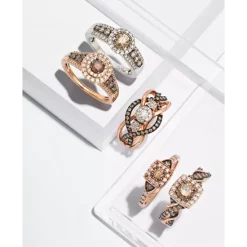 New 😍 Le Vian Chocolate By Petite Chocolate And White Diamond Ring (3/8 Ct. T.w.) In 14k Rose, Yellow Or White Gold 🎉 -Le Vian Shop unnamed file 836