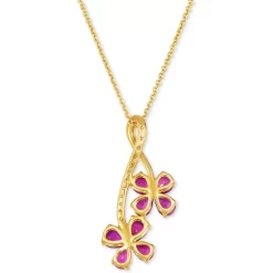 Cheapest 🎉 Le Vian Passion Ruby (1-5/8 Ct. T.w.) & Nude Diamond (1/10 Ct. T.w.) Double Flower Adjustable 20 Pendant Necklace In 14k Gold 14k Honey Gold Pendant 🧨 -Le Vian Shop unnamed file 849