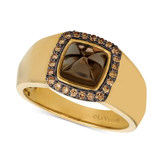 Best deal 🤩 Le Vian Gents™ Men's Chocolate Quartz® & Diamond (1/4 Ct. T.w.) Ring In 14k Gold 🔔 4 Best deal 🤩 Le Vian Gents™ Men's Chocolate Quartz® & Diamond (1/4 Ct. T.w.) Ring In 14k Gold 🔔 - Image 2