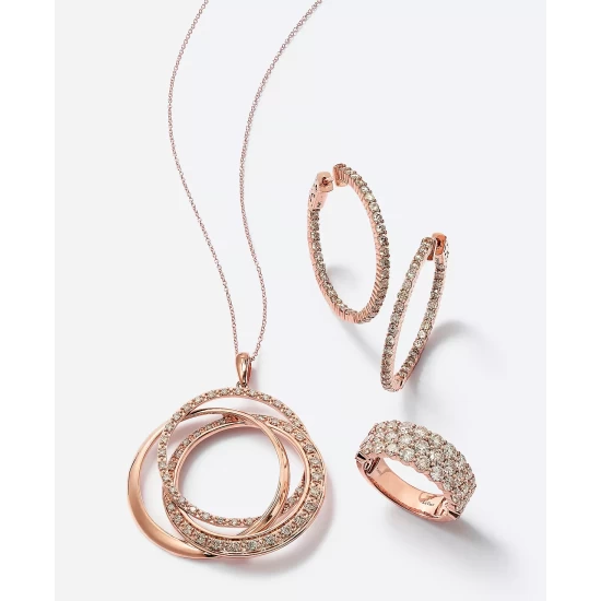 Best deal 🎁 Le Vian Strawberry & Nude™ Diamond Interlocking Rings 18 Pendant Necklace (1 Ct. T.w.) In 14k Rose, Yellow Or White Gold ❤️ 9 Best deal 🎁 Le Vian Strawberry & Nude™ Diamond Interlocking Rings 18 Pendant Necklace (1 Ct. T.w.) In 14k Rose, Yellow Or White Gold ❤️ - Image 7