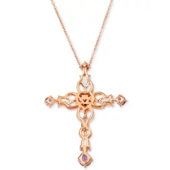 Buy ❤️ Le Vian Multi-Gemstone (1-1/5 Ct. T.w.) & Diamond (1/8 Ct. T.w.) Cross 18 Pendant Necklace In 14k Rose Gold Strawberry Gold ✔️ 9 Buy ❤️ Le Vian Multi-Gemstone (1-1/5 Ct. T.w.) & Diamond (1/8 Ct. T.w.) Cross 18 Pendant Necklace In 14k Rose Gold Strawberry Gold ✔️ -Le Vian Shop unnamed file 891