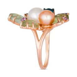 Best reviews of ✨ Le Vian Strawberry & Vanilla Pearl (6 & 8mm), Multi-Gemstone (5-1/20 Ct. T.w.) & Diamond Accent Flower Statement Ring In 14k Rose Gold 👍 -Le Vian Shop unnamed file 908