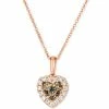 Cheapest ✨ Le Vian Chocolate Diamond (1/6 Ct. T.w.) & Vanilla Diamond (1/8 Ct. T.w.) Heart Pendant Necklace In 14k Rose Gold, 18 + 2 Extender 🧨 -Le Vian Shop unnamed file 912