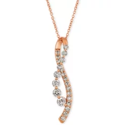 Deals 🎉 Le Vian Emerald (3/4 Ct. T.w.) & Diamond (1/3 Ct. T.w.) Adjustable Pendant Necklace In 14k Gold 😍