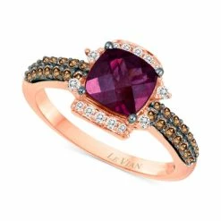 Best reviews of ❤️ Le Vian Raspberry Rhodolite (1-5/8 Ct. T.w.) & Diamond (3/8 Ct. T.w.) Cushion Halo Ring In 14k Rose Gold 😀