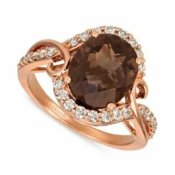 Cheap 🌟 Le Vian Chocolate Quartz (3-1/2 Ct. T.w.) & Diamond (1/2 Ct. T.w.) Statement Ring In 14k Rose Gold 🔔