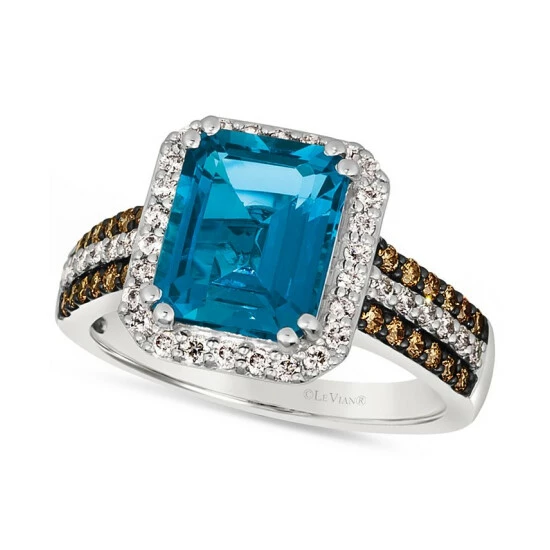 Cheap ๐ฏ Le Vian Deep Sea Blue Topaz (3-1/3 Ct. T.w.) & Diamond (5/8 Ct. T.w.) Halo Ring In 14k White Gold Vanilla Gold ๐ 3 Cheap ๐ฏ Le Vian Deep Sea Blue Topaz (3-1/3 Ct. T.w.) & Diamond (5/8 Ct. T.w.) Halo Ring In 14k White Gold Vanilla Gold ๐