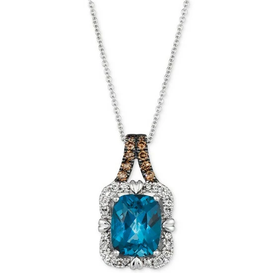 Best deal 🤩 Le Vian Deep Sea Blue Topaz (3 Ct. T.w.) & Diamond (3/8 Ct. T.w.) Adjustable 20 Pendant Necklace In 14k White Gold 14k Vanilla Gold Pendant 🌟 3 Best deal 🤩 Le Vian Deep Sea Blue Topaz (3 Ct. T.w.) & Diamond (3/8 Ct. T.w.) Adjustable 20 Pendant Necklace In 14k White Gold 14k Vanilla Gold Pendant 🌟