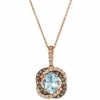 Wholesale 🛒 Le Vian Blue Topaz (1-7/8 Ct. T.w.) & Diamond (3/8 Ct. T.w.) 20 Pendant Necklace In 14k Rose Gold 🧨