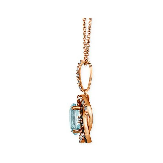 Wholesale 🛒 Le Vian Blue Topaz (1-7/8 Ct. T.w.) & Diamond (3/8 Ct. T.w.) 20 Pendant Necklace In 14k Rose Gold 🧨 4 Wholesale 🛒 Le Vian Blue Topaz (1-7/8 Ct. T.w.) & Diamond (3/8 Ct. T.w.) 20 Pendant Necklace In 14k Rose Gold 🧨 - Image 2