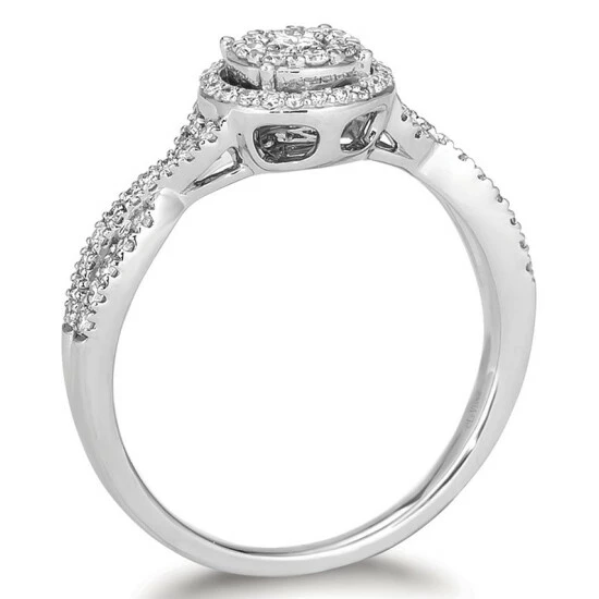 Promo 🎁 Le Vian Vanilla Diamond® Twist Halo Ring (3/8 Ct. T.w.) In Platinum 😉 6 Promo 🎁 Le Vian Vanilla Diamond® Twist Halo Ring (3/8 Ct. T.w.) In Platinum 😉 - Image 4