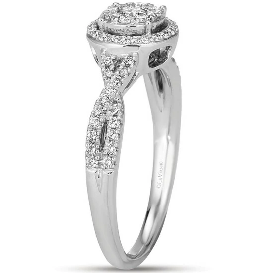 Promo 🎁 Le Vian Vanilla Diamond® Twist Halo Ring (3/8 Ct. T.w.) In Platinum 😉 7 Promo 🎁 Le Vian Vanilla Diamond® Twist Halo Ring (3/8 Ct. T.w.) In Platinum 😉 - Image 5