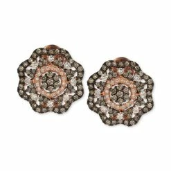 Le Vian Shop 28 Best Pirce 🥰 Le Vian Red Carpet® Diamond Flower Stud Earrings (1-5/8 Ct. T.w.) In 14k Rose Gold 🔥
