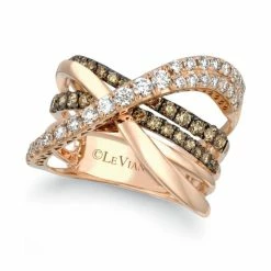 Wholesale 🛒 Le Vian Chocolatier® Chocolate Diamond (5/8 Ct. T.w.) & Vanilla Diamond® (5/8 Ct. T.w.) Statement Ring In 14k Rose Gold ✨