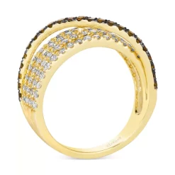 Budget 🛒 Le Vian Nude Diamond™ (1-1/5 Ct. T.w.) & Chocolate Diamond® (3/8 Ct. T.w.) Multirow Crossover Ring In 14k Gold Yellow Gold 🥰 -Le Vian Shop unnamed file 97