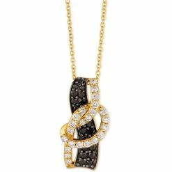 Buy 👍 Le Vian Exotics® Diamond Loop 18 Pendant Necklace (1 Ct. T.w.) In 14k Gold Yellow Gold 💯