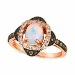 Wholesale 🛒 Le Vian Neopolitan Opal (5/8 Ct. T.w.) & Diamond (1/3 Ct. T.w.) Halo Ring In 14k Rose Gold 14k Strawberry Gold Ring 🌟