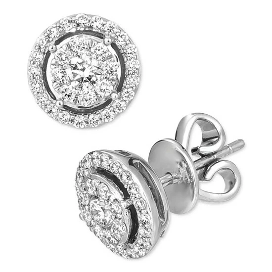 Best Pirce 🎉 Le Vian Vanilla Diamond® Halo Stud Earrings (3/8 Ct. T.w.) In Platinum 💯 4 Best Pirce 🎉 Le Vian Vanilla Diamond® Halo Stud Earrings (3/8 Ct. T.w.) In Platinum 💯 - Image 2
